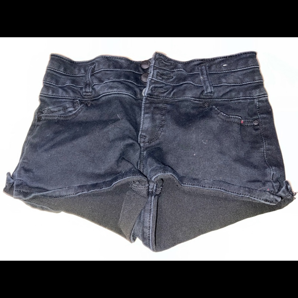Blue Spice Black Jean Shorts
